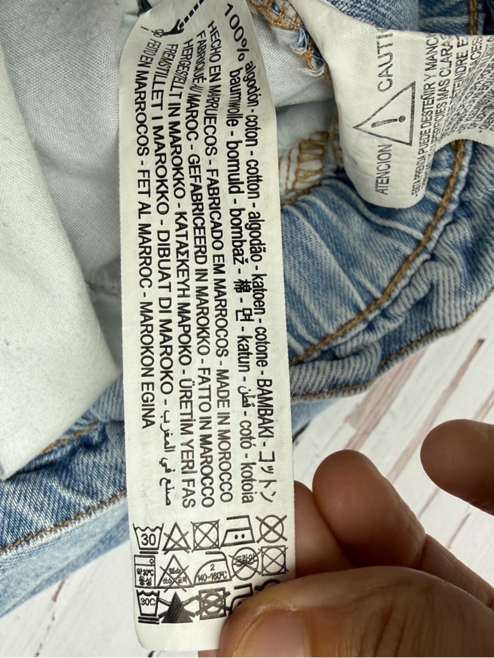 Zara Paperbag Balloon Jeans Light Wash Size 2 Coastal Y2K - Picture 9 of 9